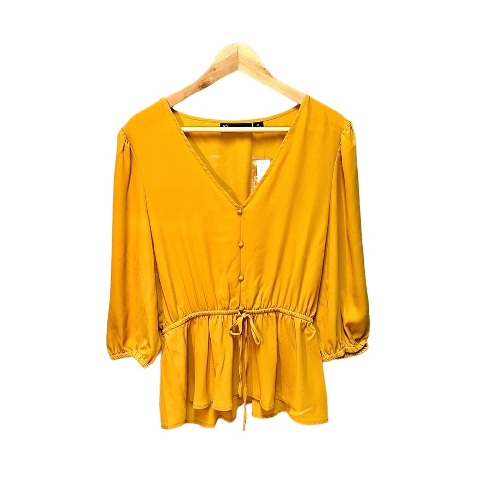 NY&CO Blouse, NWT, Mustard yellow, (S)